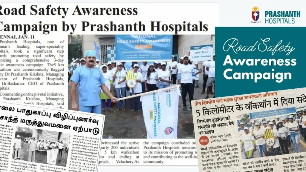 Road safety awareness campaign by Prashanth Hospitals!